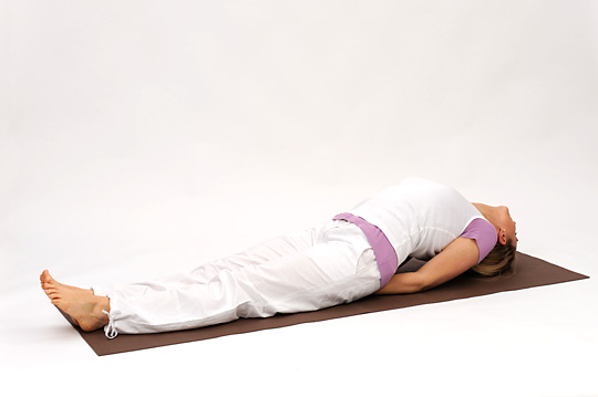 <b>FISH (MATSYASANA)</b> – The fish removes stiffness from the cervical, thoracic and limbar regions, bringing an increase of blood supply to these parts. The cervical and upper dorsal nerves are norished and toned with an increased supply of blood. This asana will increase ling capacity; relieve spasm in the bronchial tubes and relieve asthma. Moods, emotions and stress are regulated.